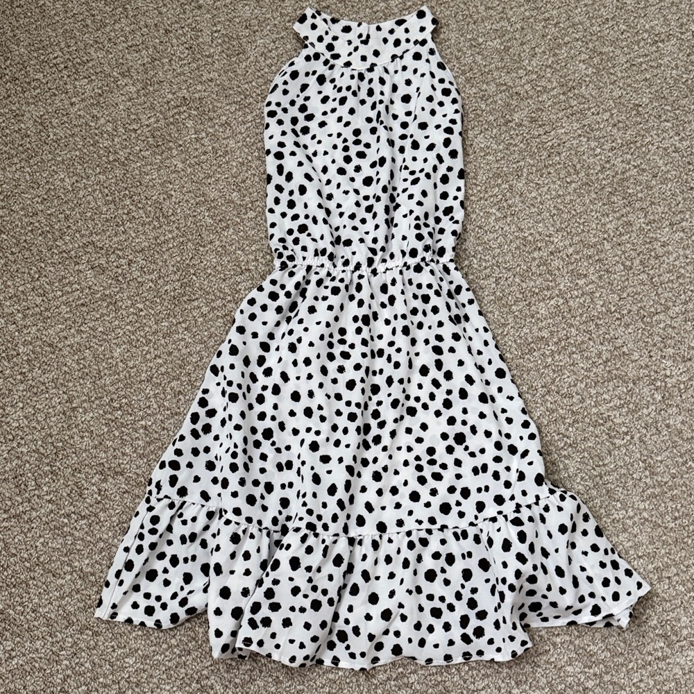 Polka Dot Halter Neck Women's Dress